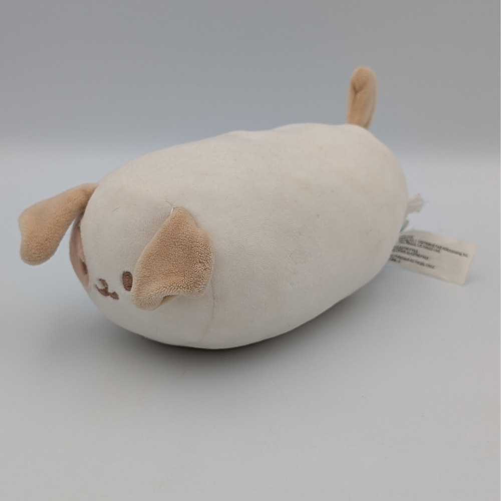 Anirollz Puppy Dog Plush Roll Cream Tan Small 6 Inch Stuffed Animal Toy Coosy